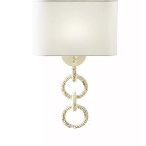 Serena & Lily DEL SUR Cream Beaded Wall Sconce plus shade